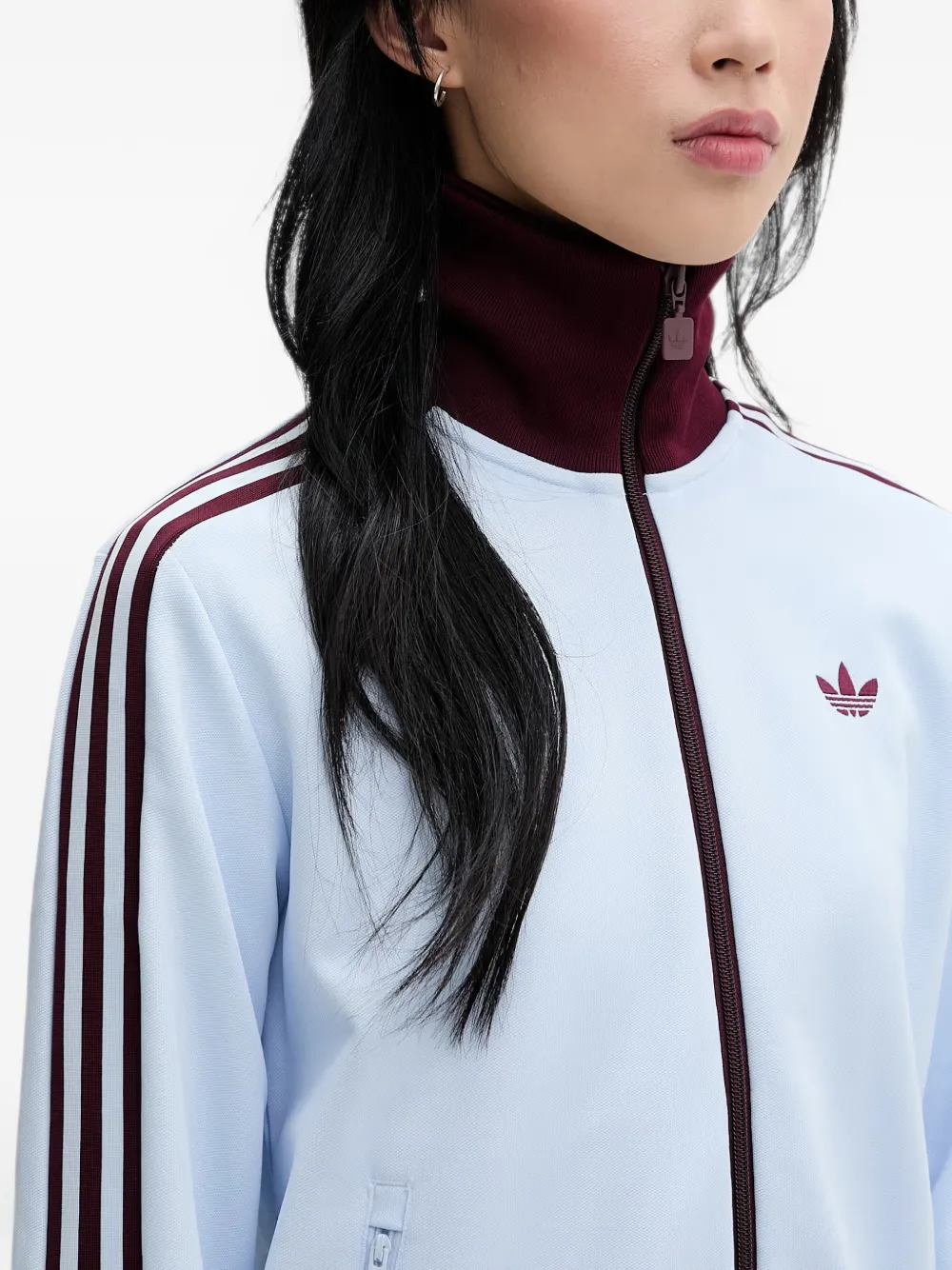 adidas side-stripe track jacket Blauw