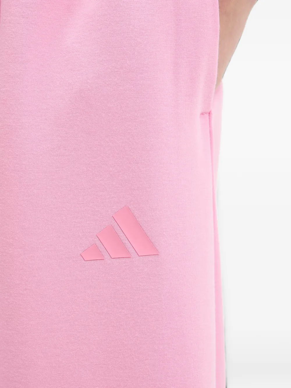 adidas Soft Lux elasticated-waistband logo-patch track pants Roze