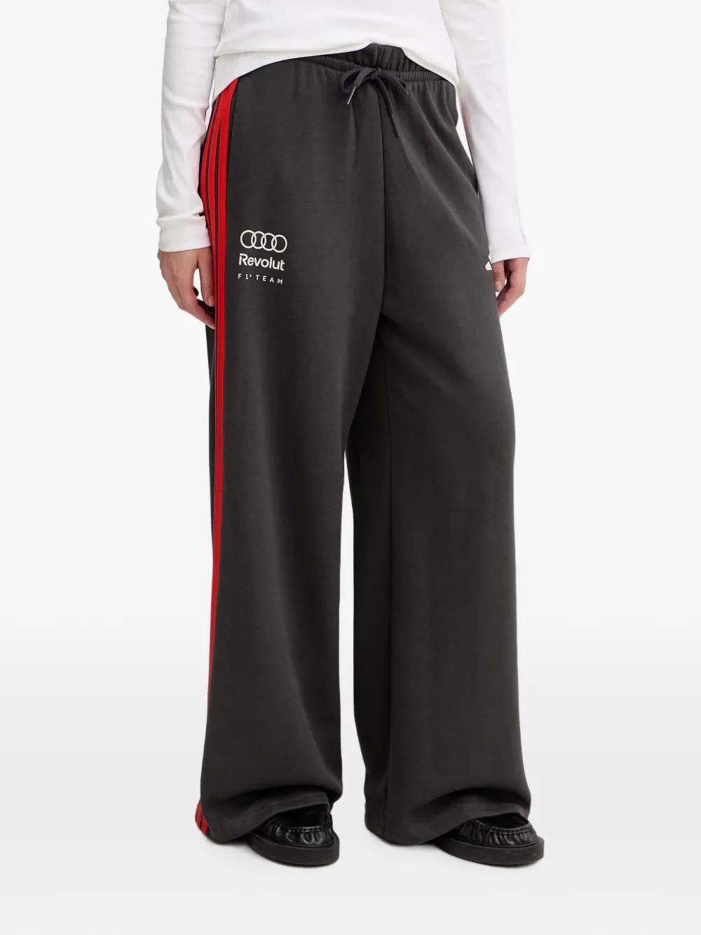 adidas Audi Revolut F1 Team logo-print side-stripe track pants - Grigio