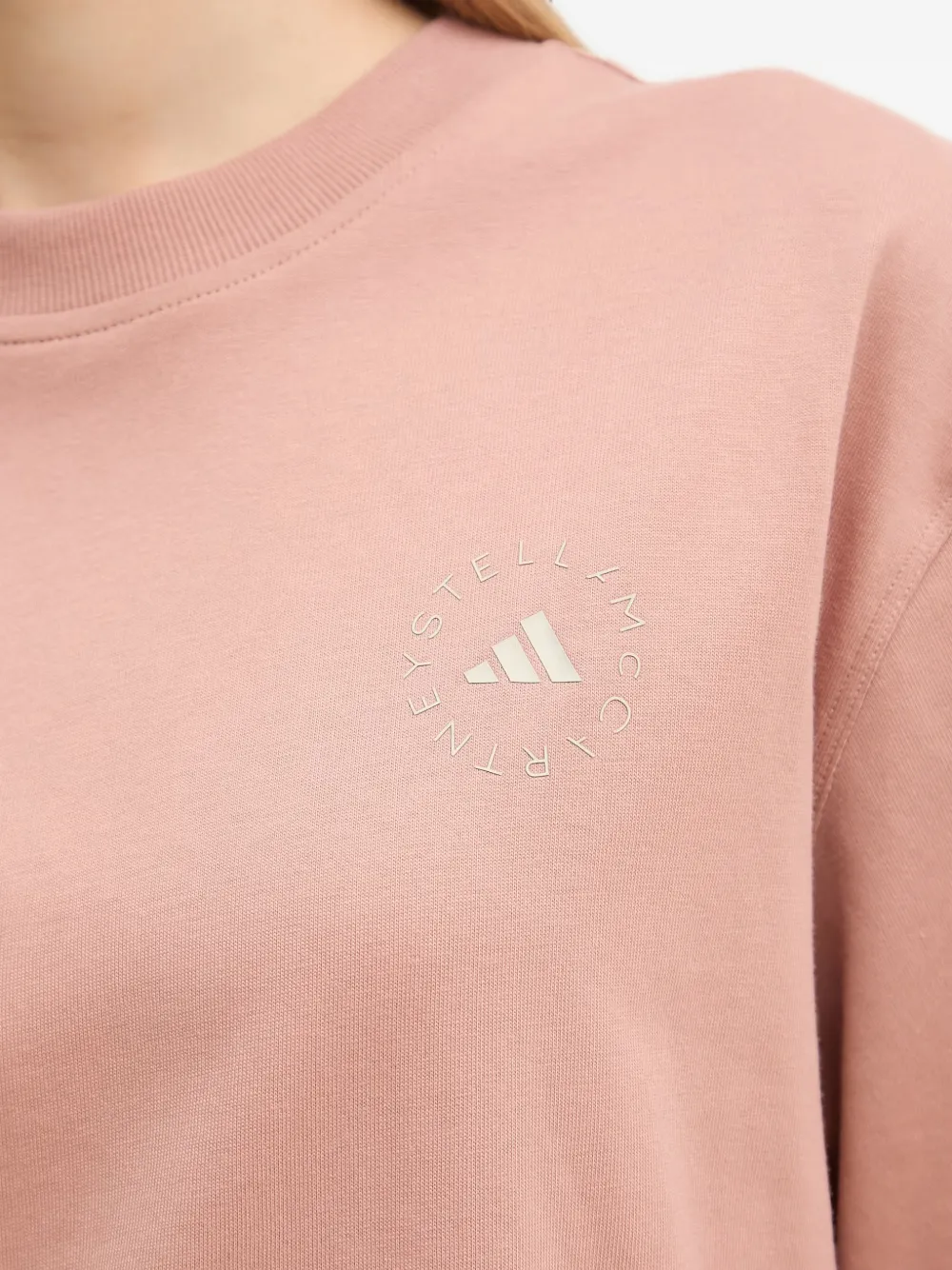 adidas by Stella McCartney Ruimvallend T-shirt Roze