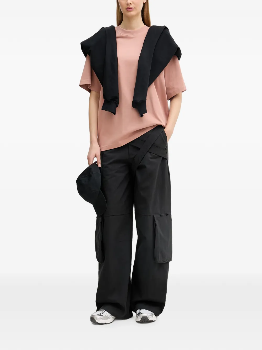 adidas by Stella McCartney Ruimvallend T-shirt Roze