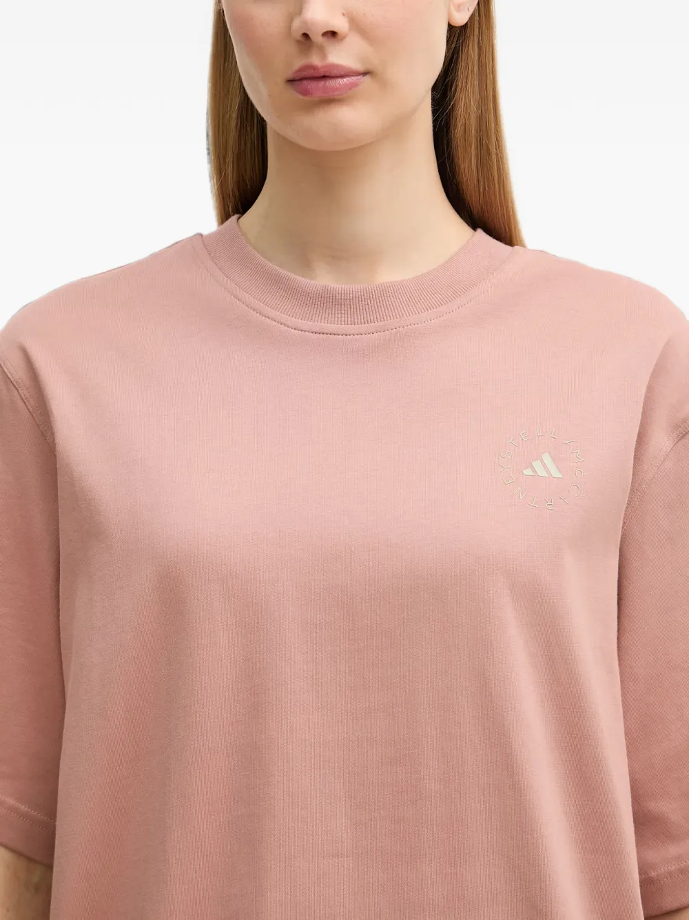 adidas by Stella McCartney Ruimvallend T-shirt Roze