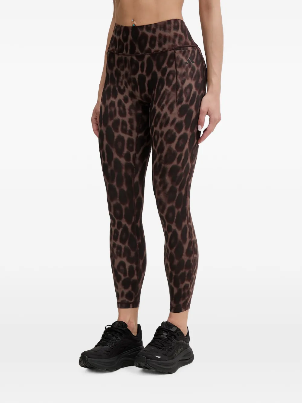 adidas leopard-print leggings - Nude