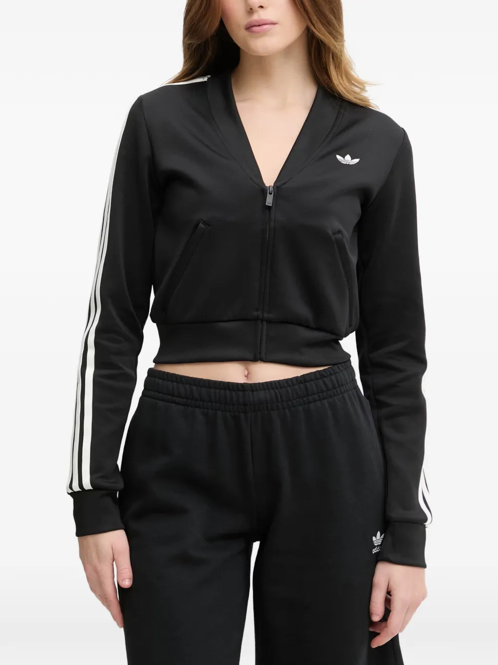 adidas Superstar side-stripe track jacket Zwart