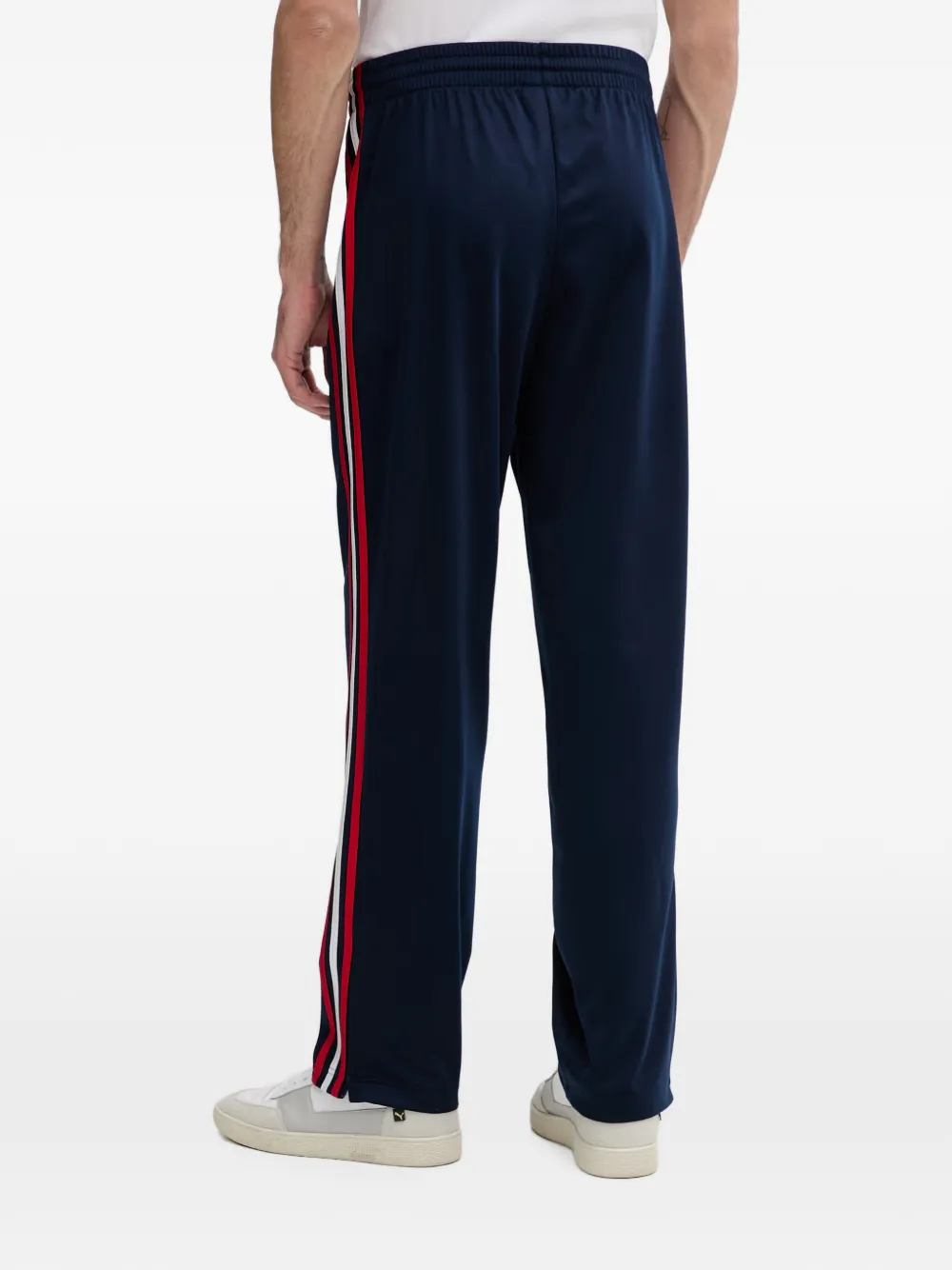 adidas Firebird logo-embroidered side-stripe track pants Blauw