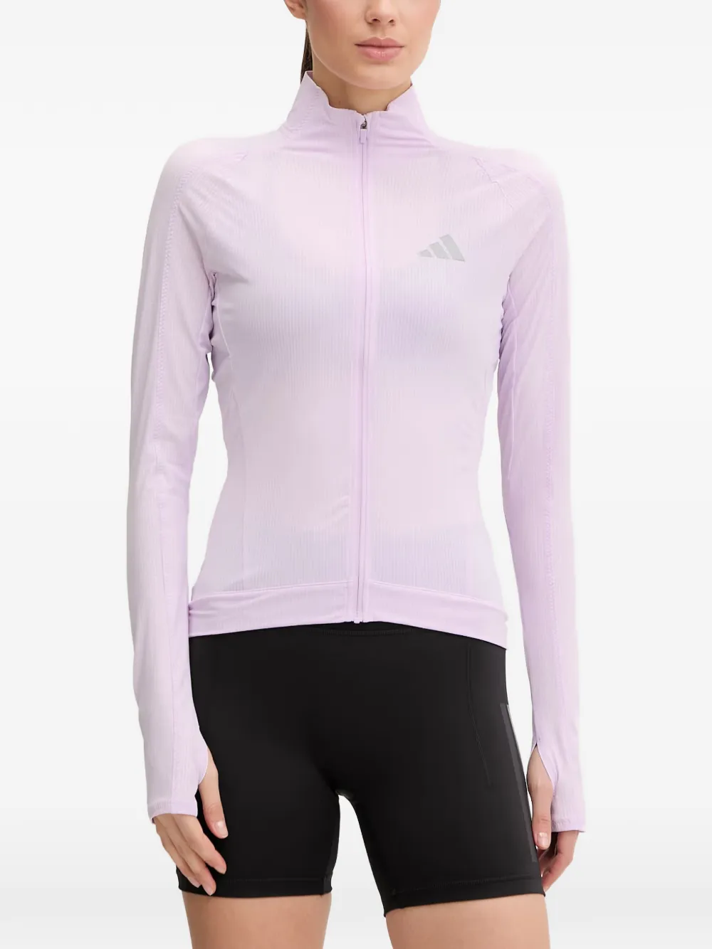 adidas adi365 logo-print zip-up jacket - Violett
