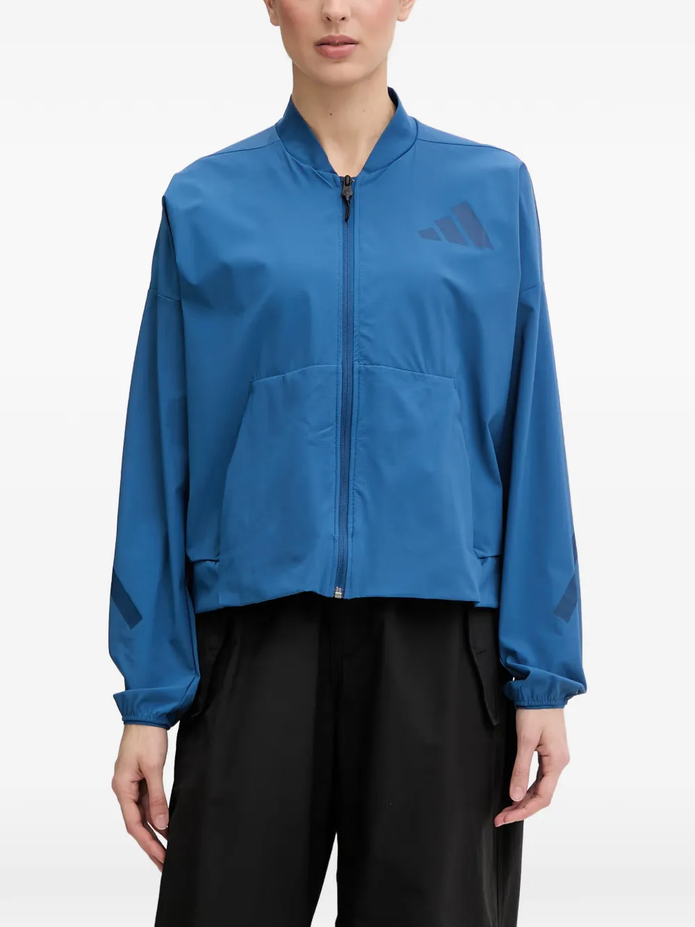 adidas Zne logo-print zip-up jacket - Blu