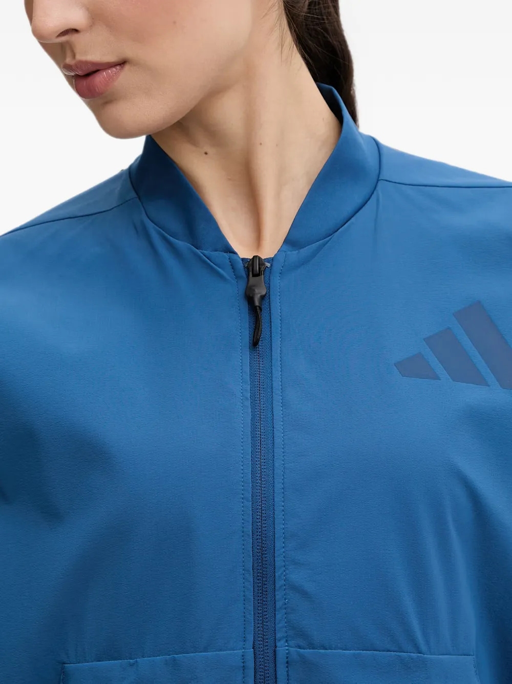 adidas Zne logo-print zip-up jacket Blauw