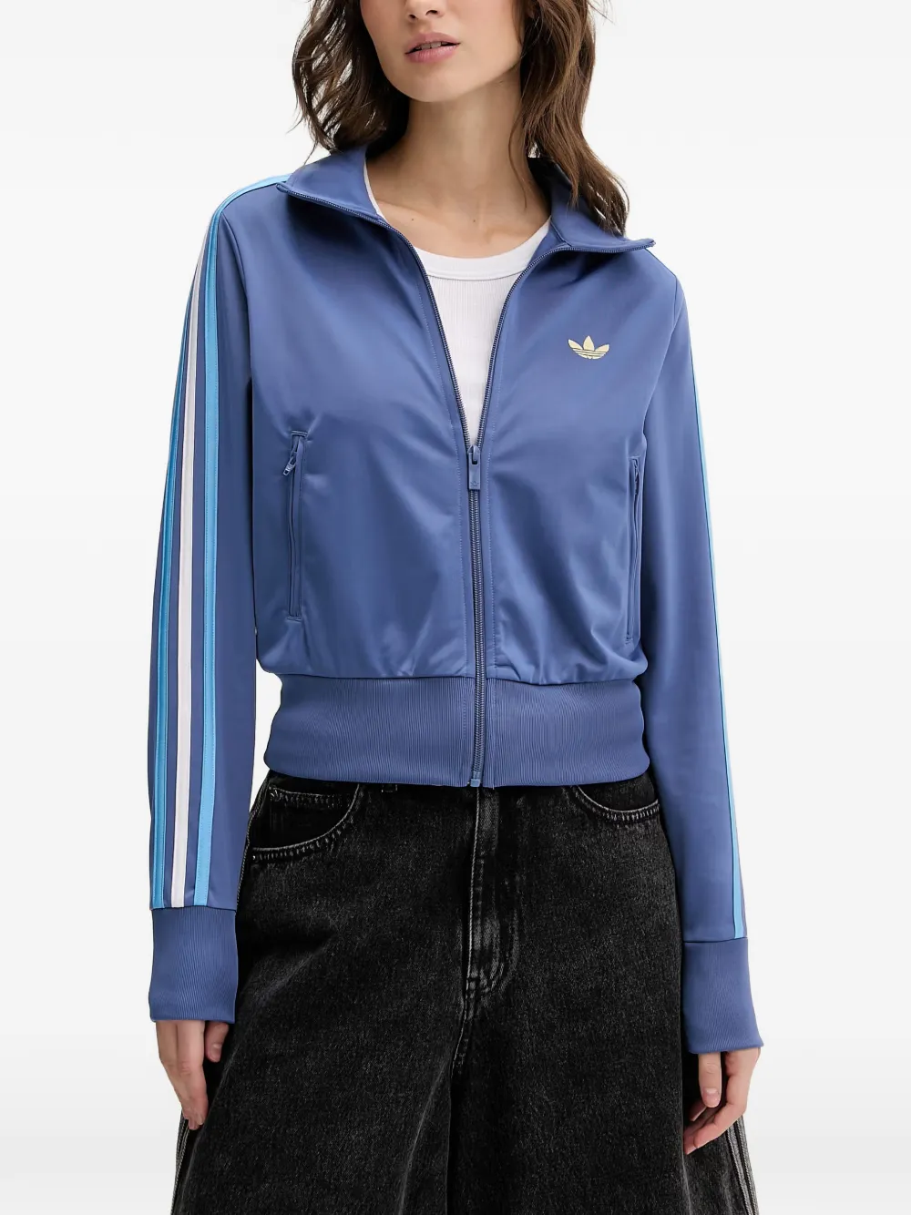 adidas Firebird logo-embroidered striped track jacket - Blu