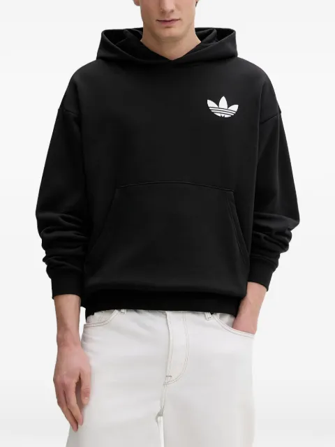 adidas World Wide Hoops logo-print pouch-pocket hoodie