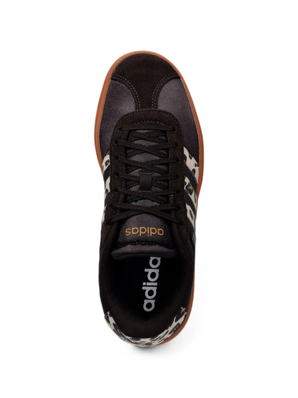 adidas VL Court leopard-print platform sneakers Zwart