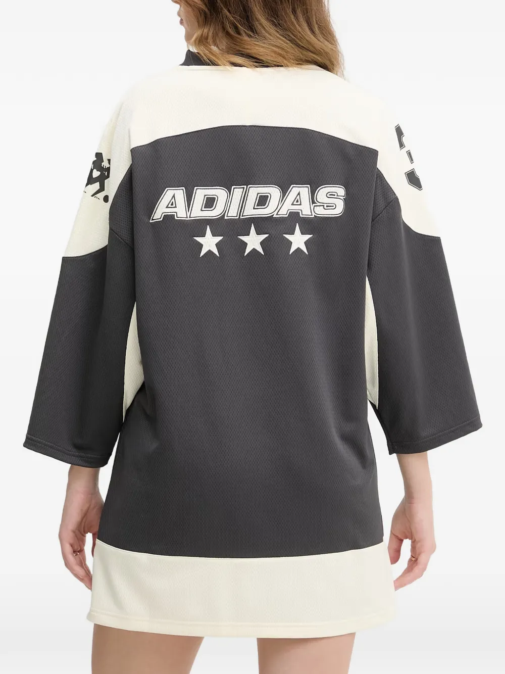 adidas logo-print mni dress Grijs