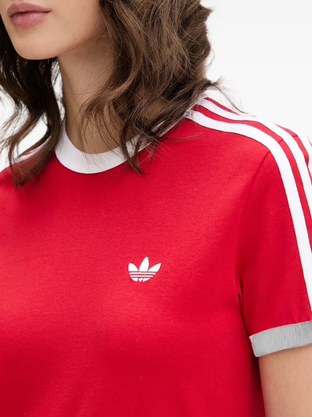adidas 3 Stripes midi dress Rood