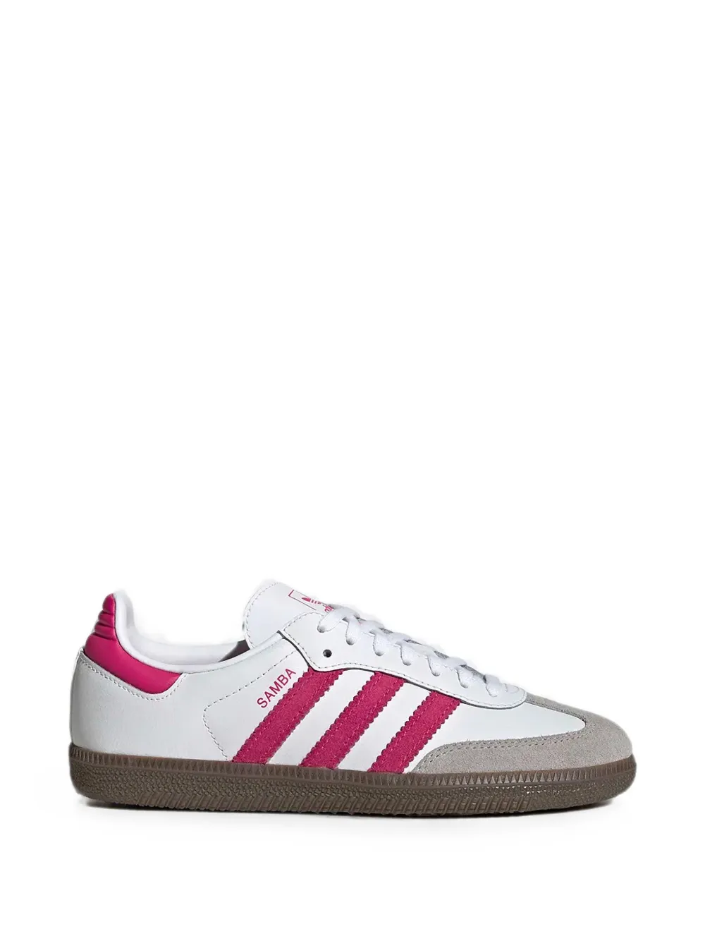 Adidas Kids Samba panelled leather low-top sneakers Wit