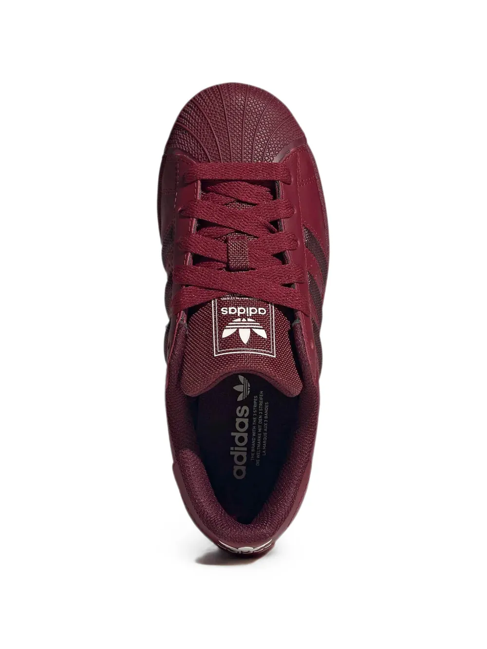 adidas Kids Superstar round-toe low-top sneakers Rood