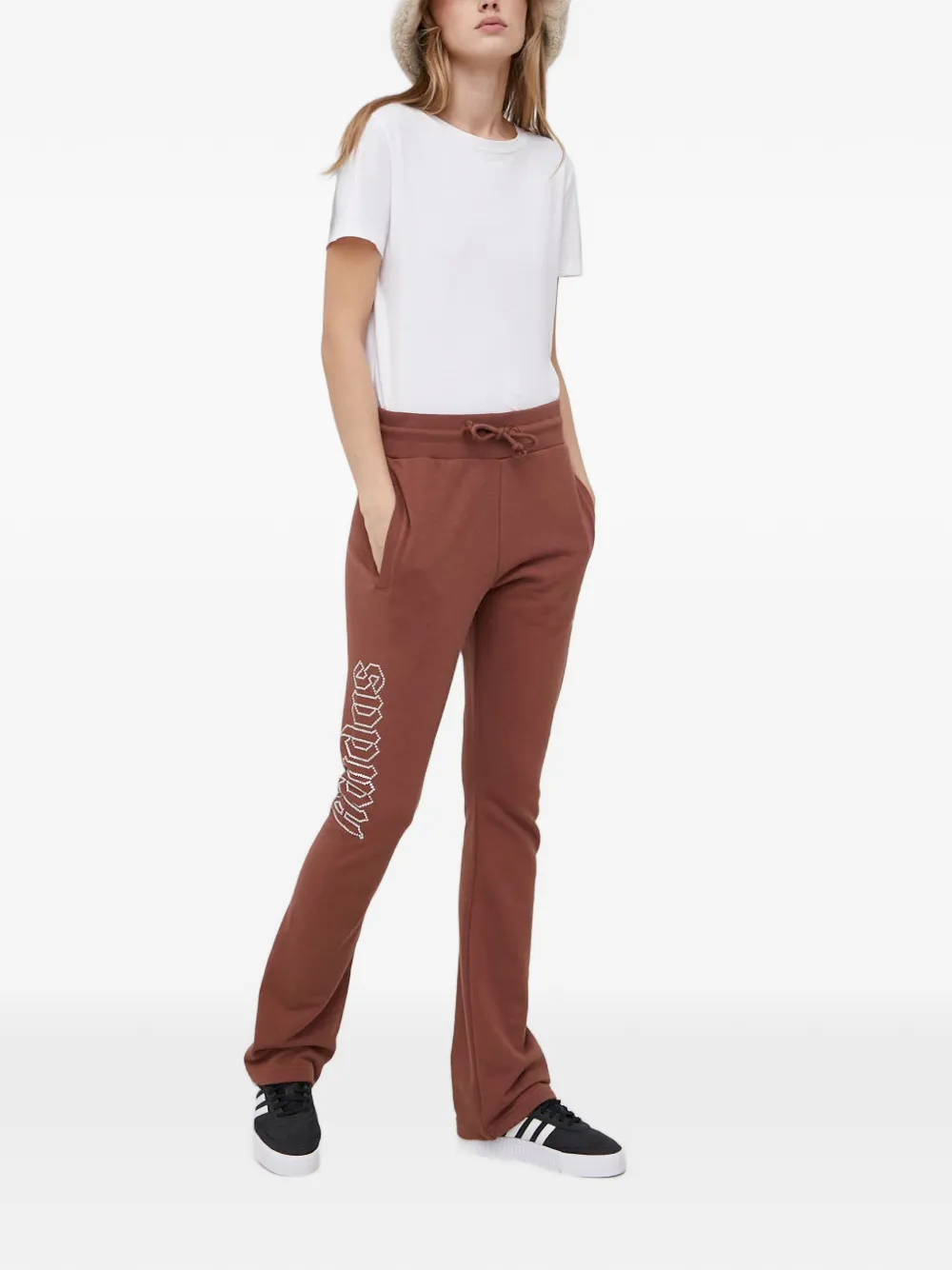 adidas rhinestone-logo track pants Bruin