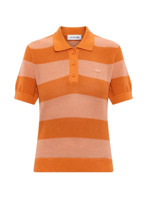 Lacoste striped knit polo shirt