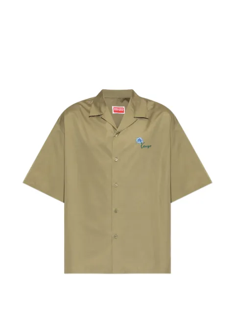 Kenzo camisa con tulipán bordado