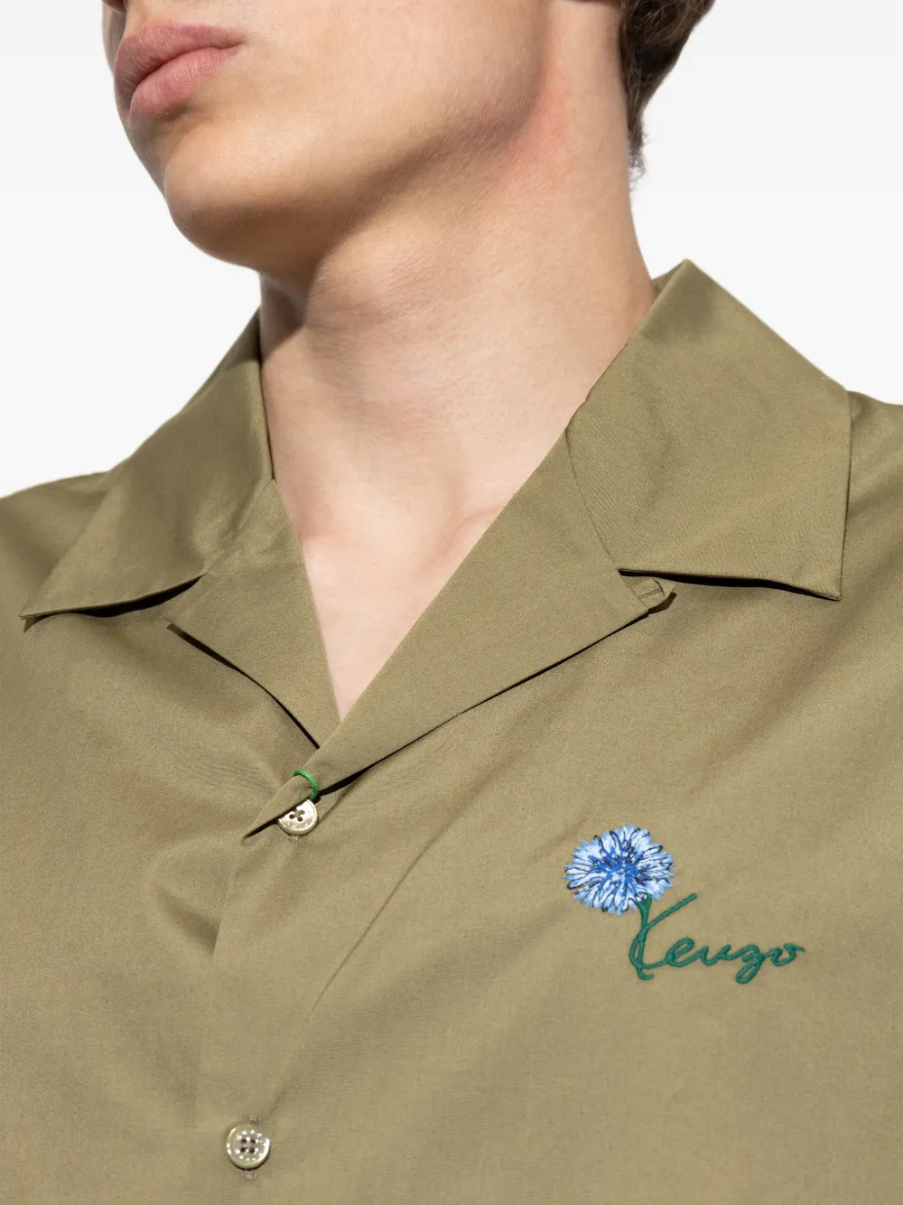 Kenzo Tulip overhemd met korte mouwen Groen
