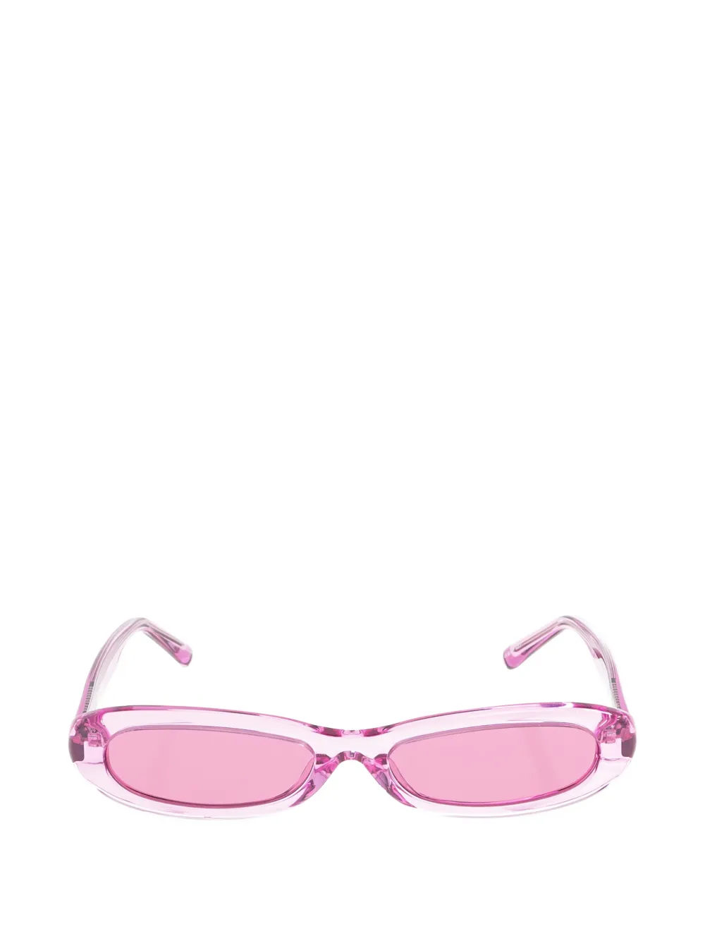 The Attico x Linda Farrow oval-frame sunglasses - Rosa