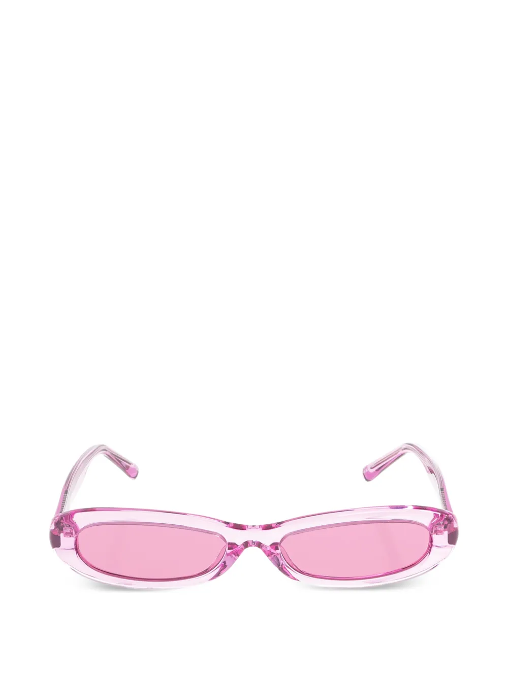 The Attico x Linda Farrow oval-frame sunglasses - Rosa