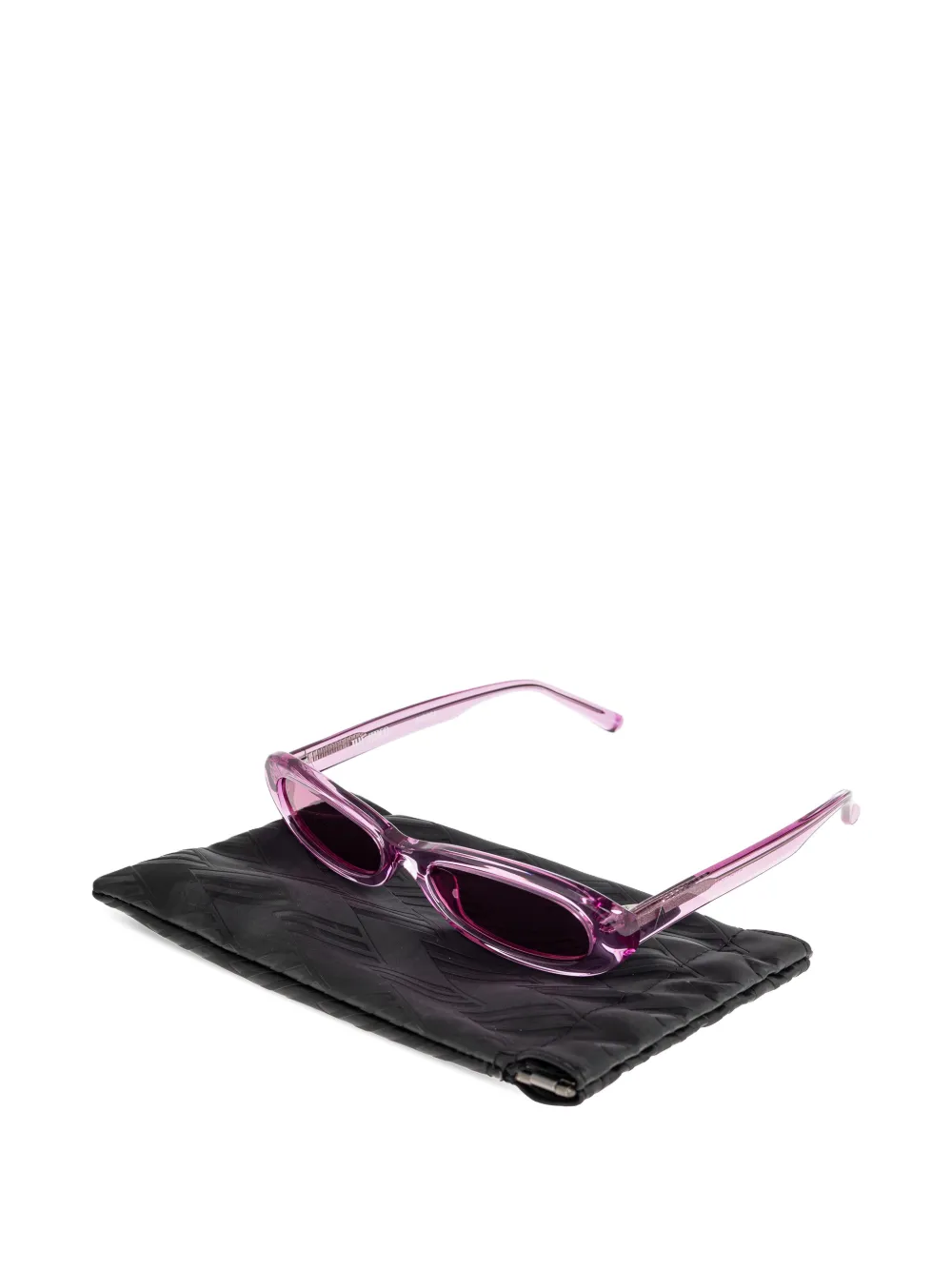 The Attico x Linda Farrow zonnebril met logoprint montuur Roze