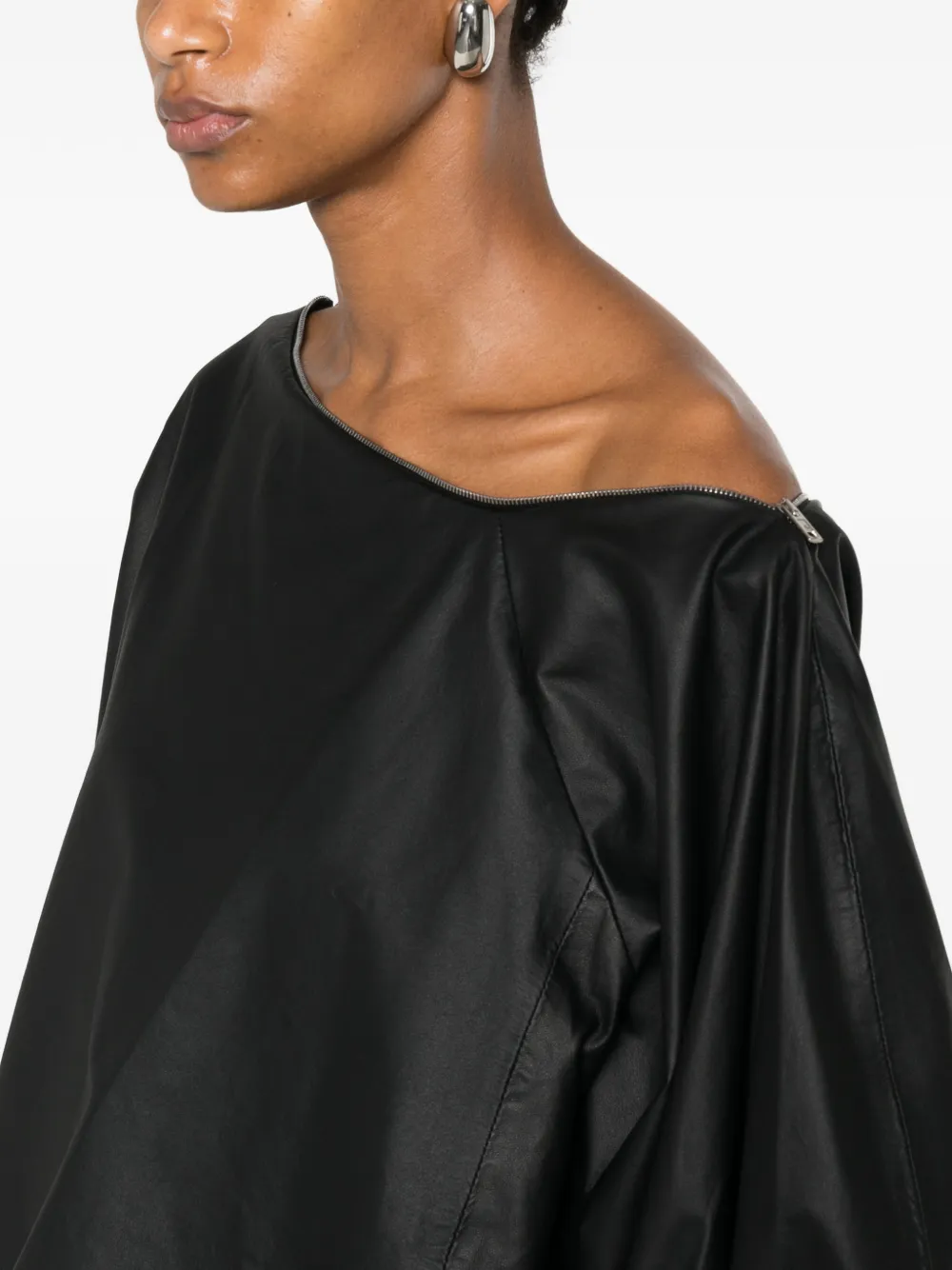 Alexander Wang mini-jurk met ballonmouwen en rits Zwart