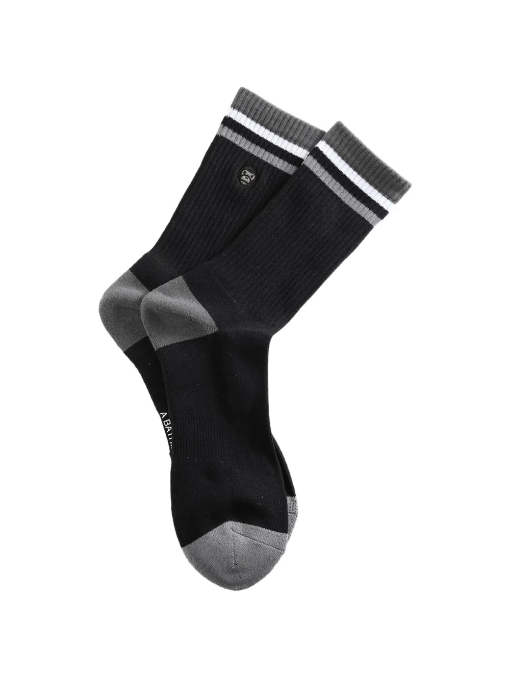 A BATHING APE® Baby Milo Line ribbed socks - Nero