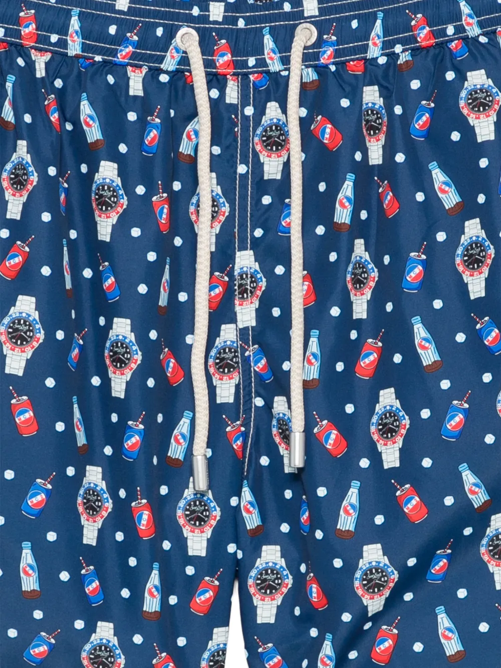 MC2 Saint Barth Zwembroek met trekkoord en print Blauw