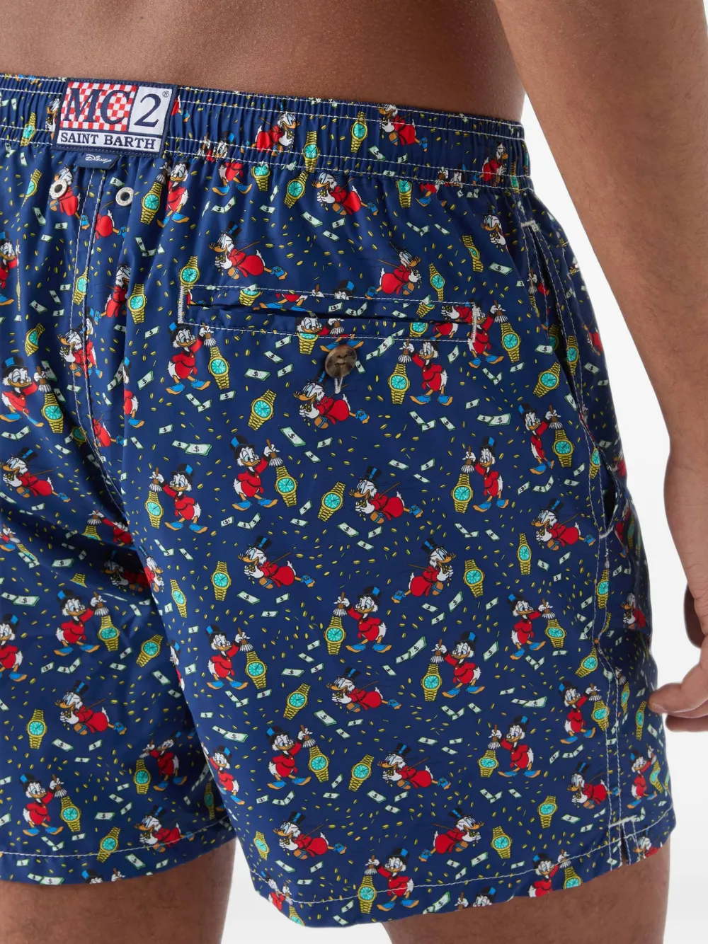 MC2 Saint Barth x Disney Scrooge zwembroek met McDuck print Blauw