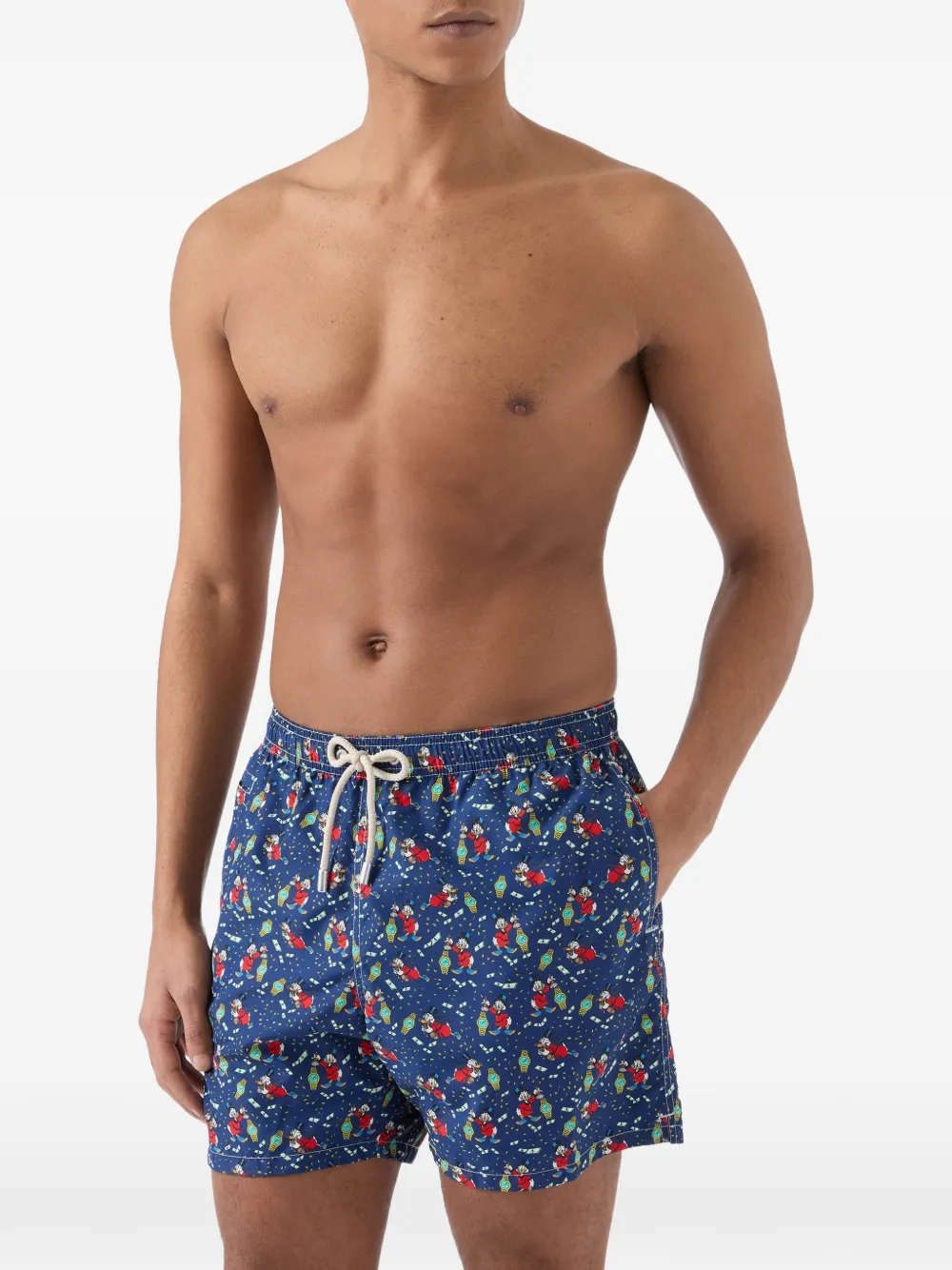 MC2 Saint Barth x Disney Scrooge zwembroek met McDuck print Blauw