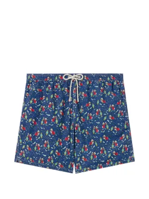 Valentino Garavani Nylon Swimsuit With Cherryfic Print | Blue
