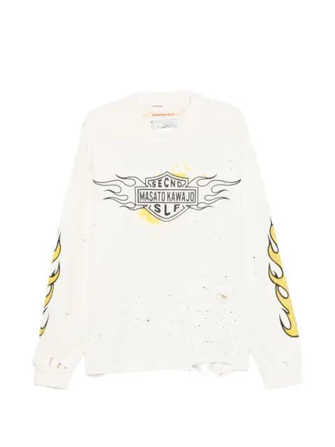 SECND SLF sudadera con detalles de cristal