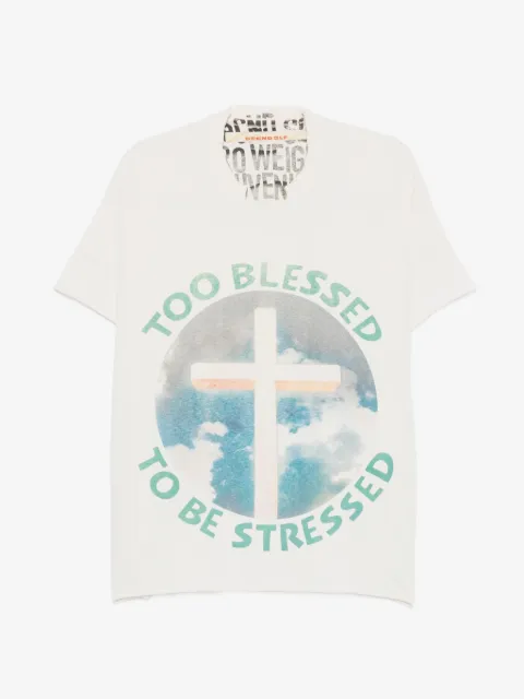 SECND SLF graphic-print distressed T-shirt