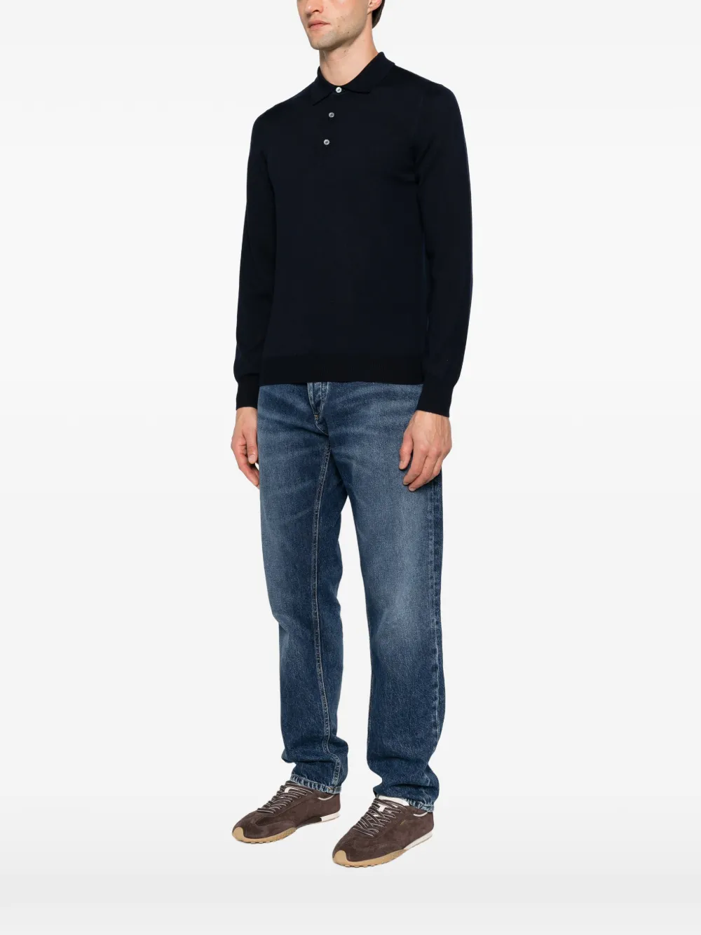 Vengera long-sleeve polo shirt Blauw
