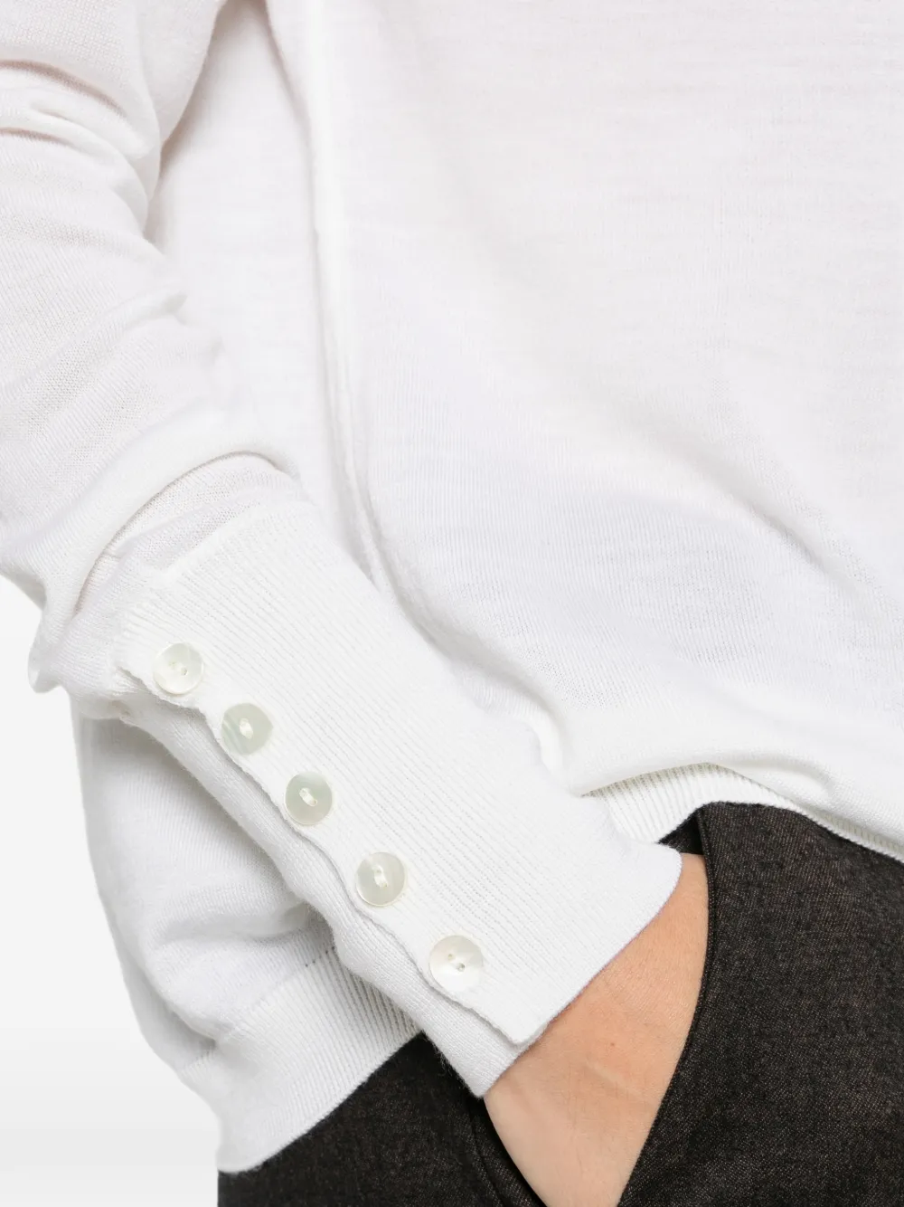 ALPHA STUDIO Coltrui met knoopmanchetten Beige