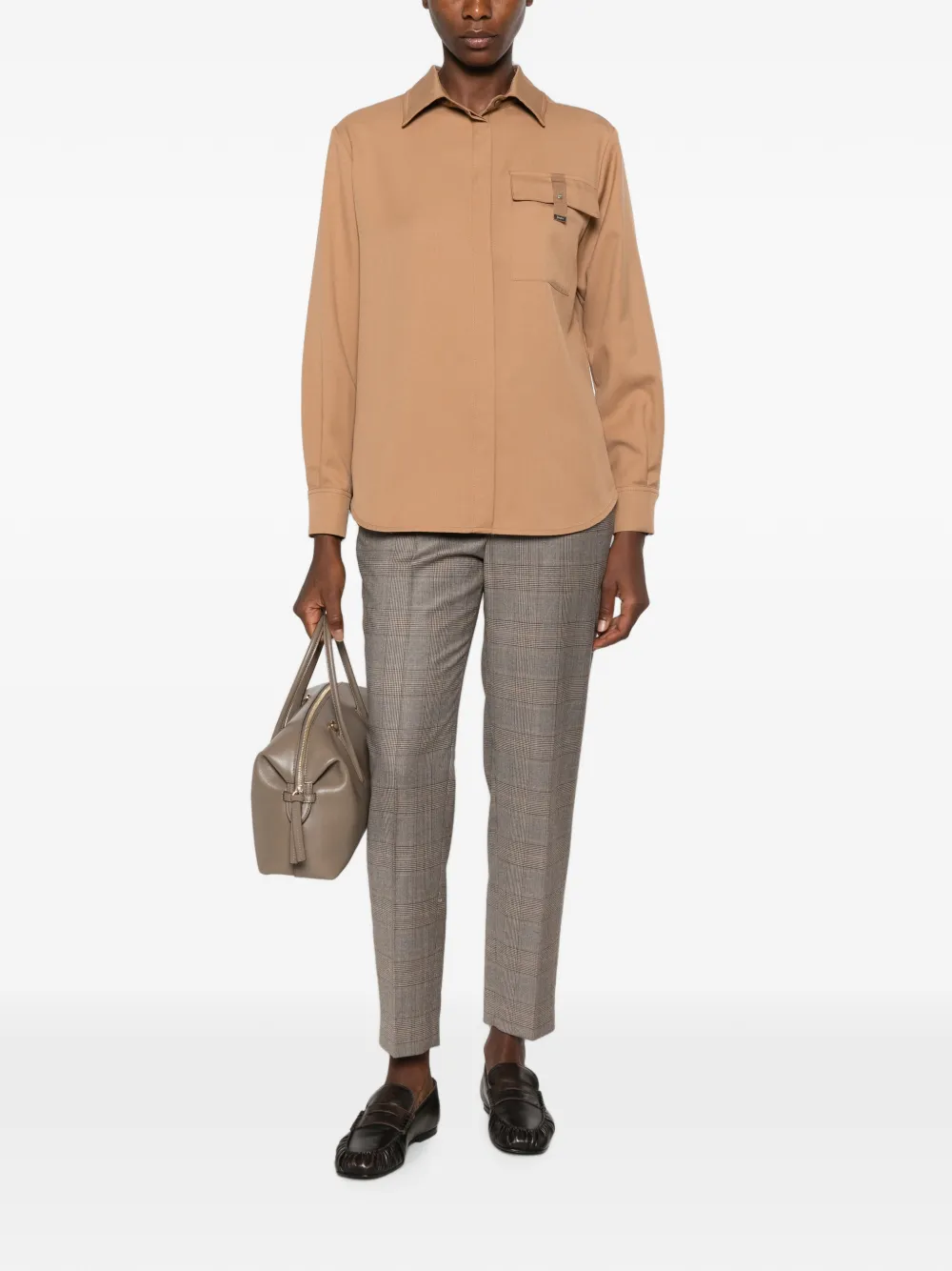 Herno Blouse met borstzak Beige