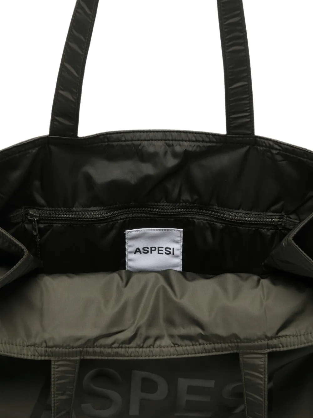 ASPESI logo-print tote bag Groen
