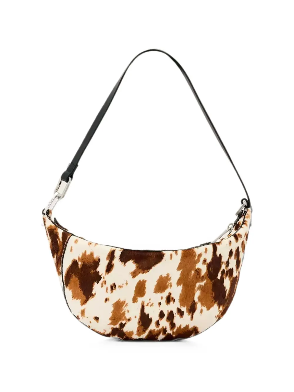 AllSaints cow-print leather shoulder bag - Toni neutri
