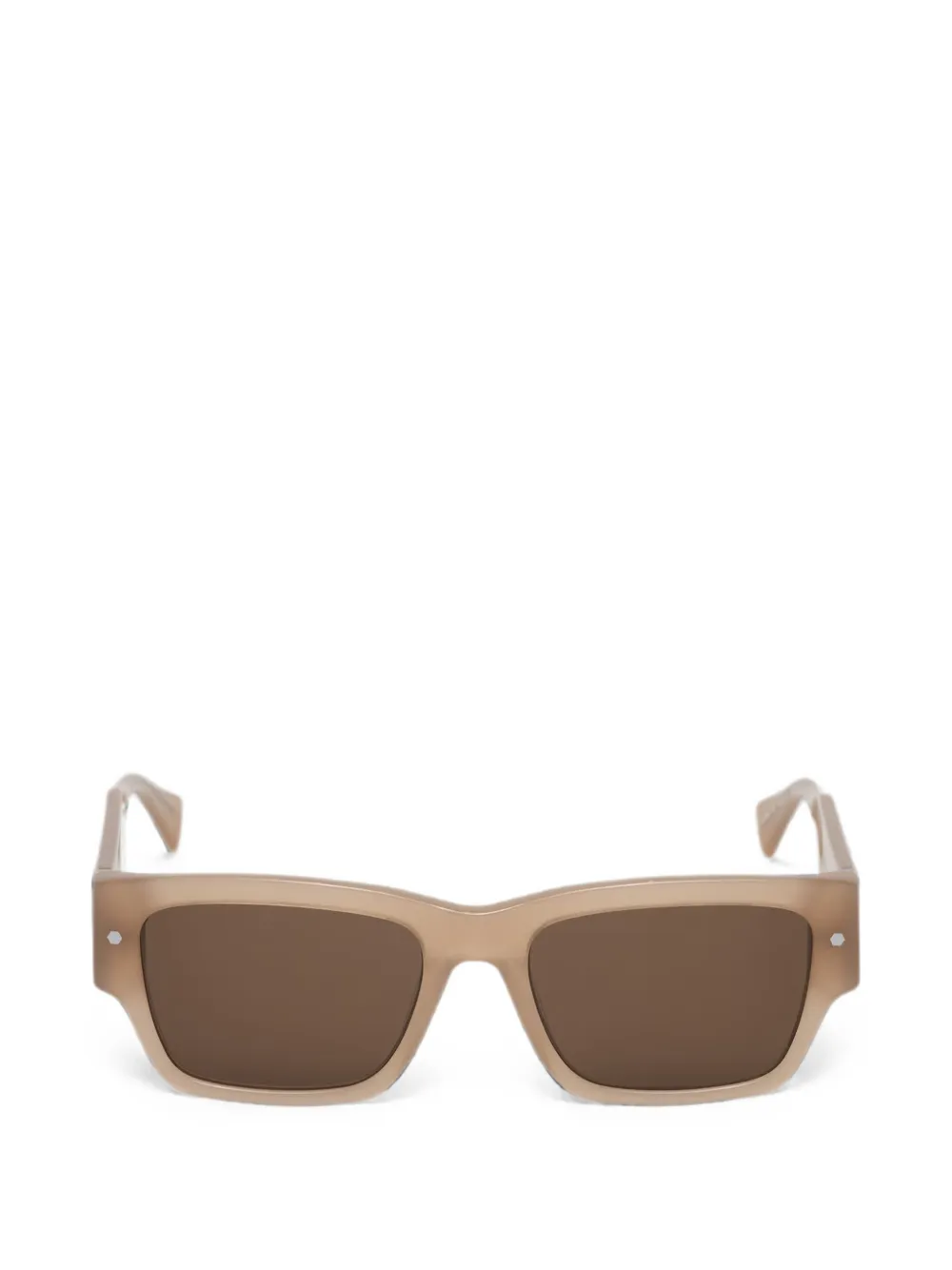 AllSaints Iggy rectangle-frame sunglasses - Braun