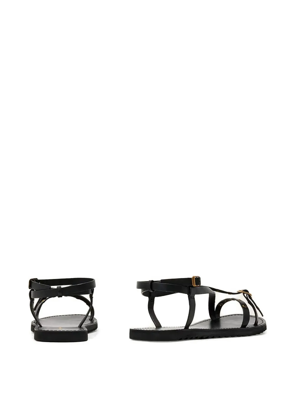 AllSaints Tyla sandalen verfraaid met ringlets Zwart