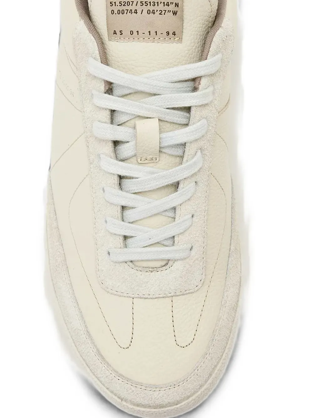 AllSaints Leren sneakers met vlakken Beige