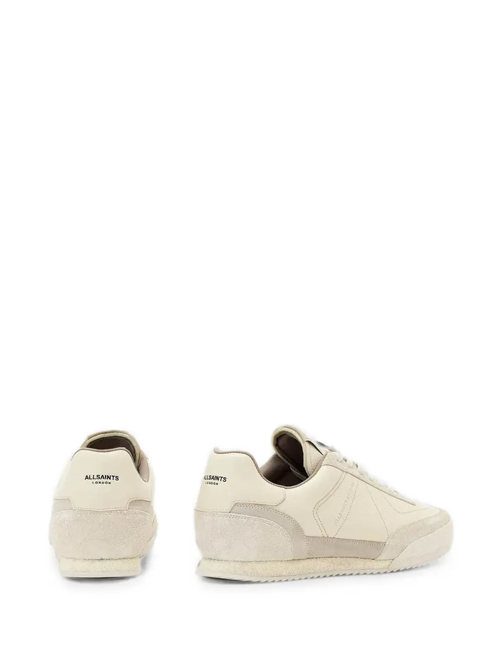 AllSaints Leren sneakers met vlakken Beige