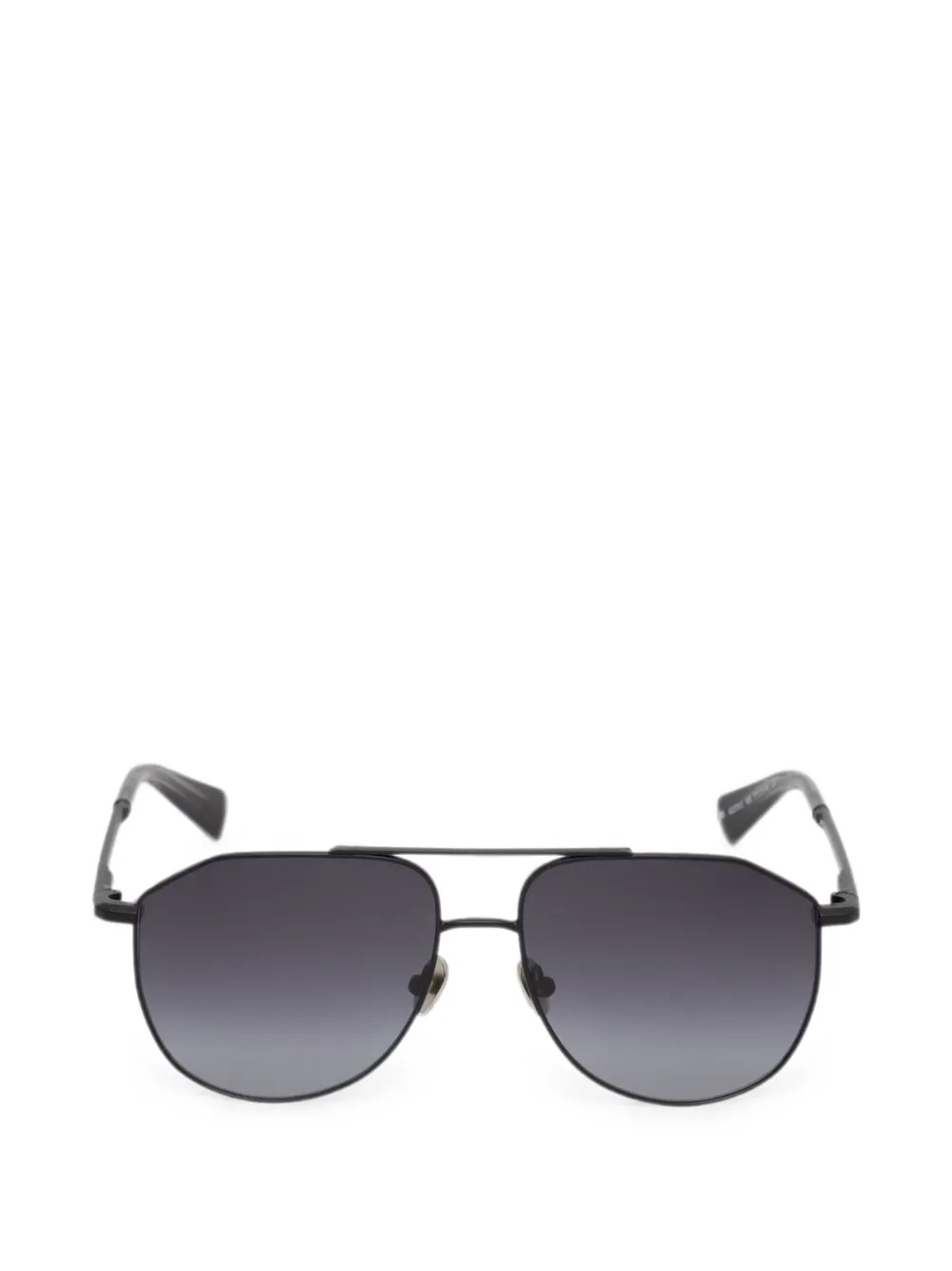 Allsaints Double-bridge Pilot Sunglasses In Black