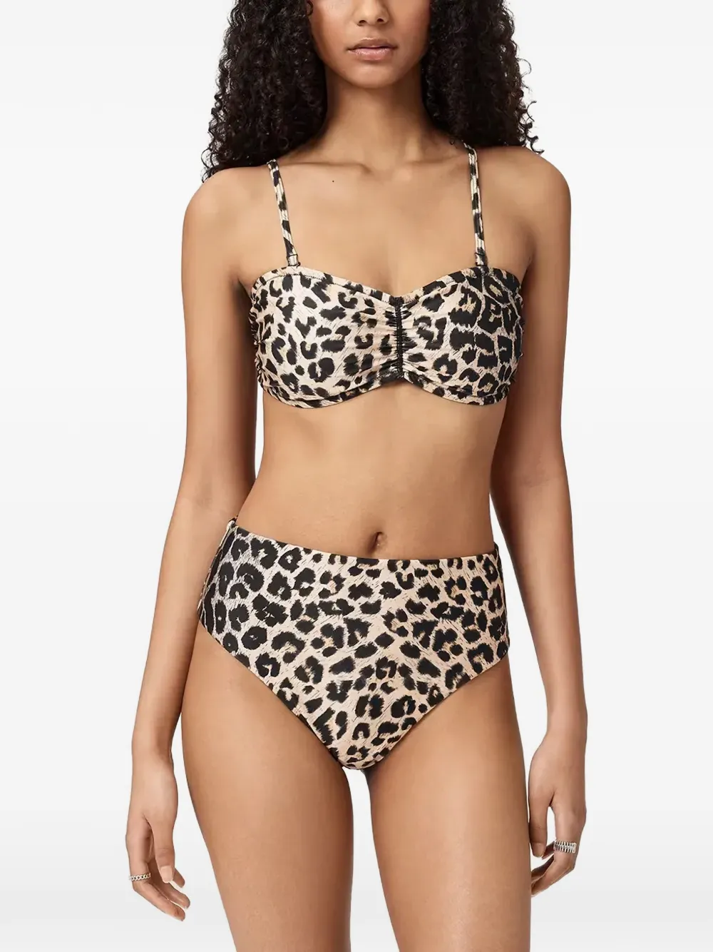 AllSaints Talaria leopard-print bikini bottoms - Toni neutri