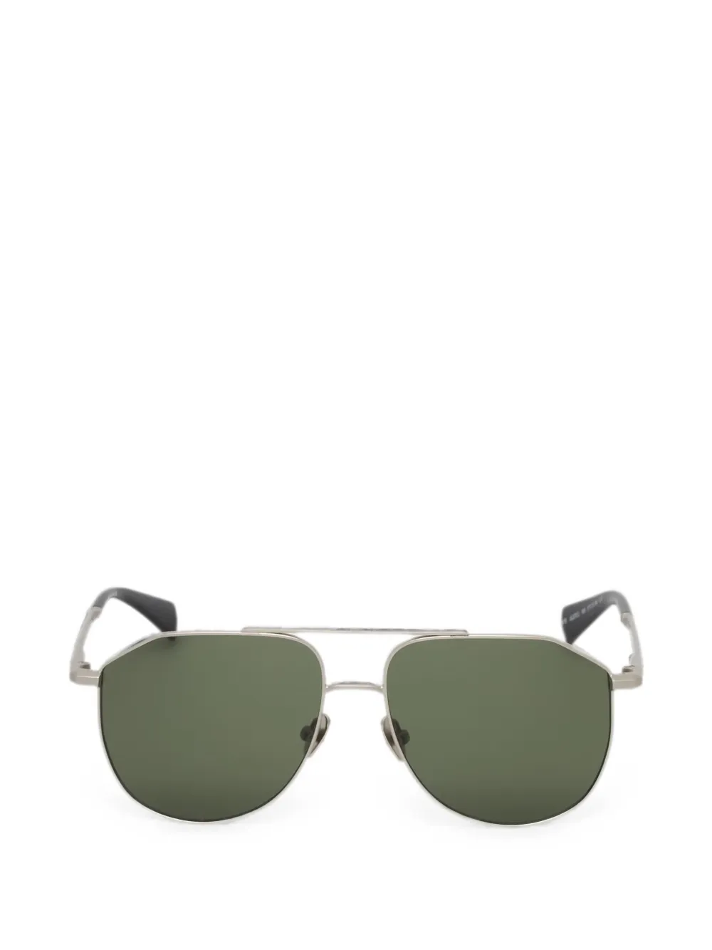 Allsaints Geometric-frame Pilot Sunglasses In Silver