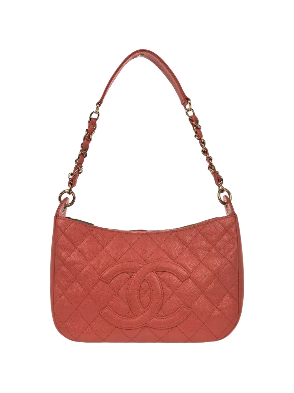 CHANEL Pre-Owned 2002-2003 Caviar-leather shoulder bag - Rosa
