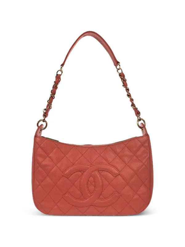 Chanel Pre-owned 2002-2003 Caviar-leather Shoulder Bag in Pink