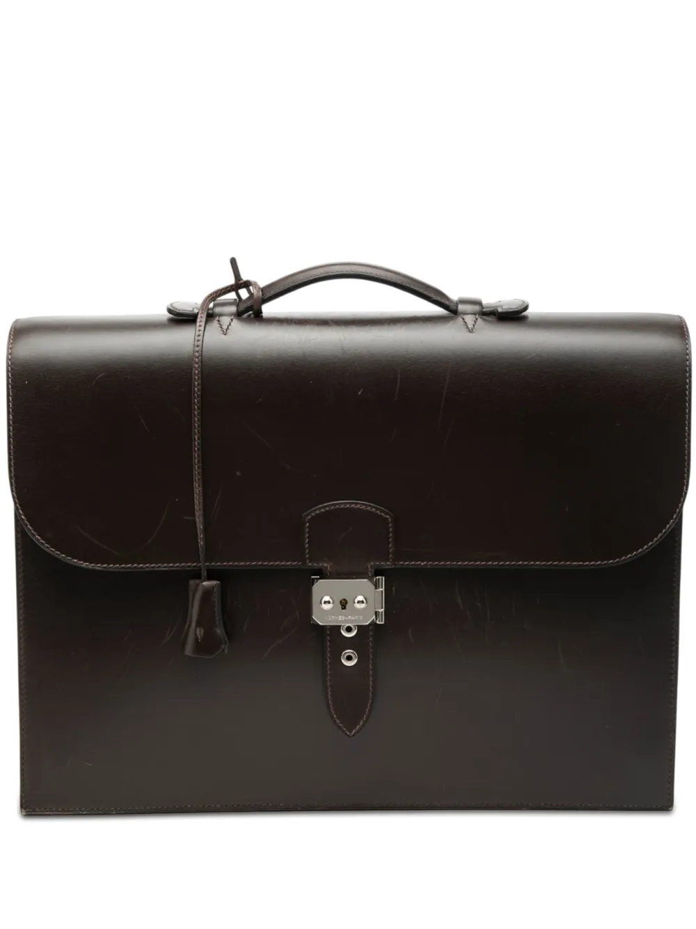 Hermès Pre-Owned 2000-2014 Box Calf Sac A Depeches 38 business bag - Marrone