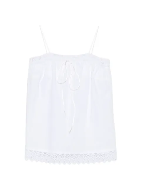 THE NINA STUDIO lace-detail ruffled top